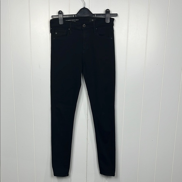 Adriano Goldschmidt Womens Jeans 25R Black The Farrah Skinny Ankle High Rise EUC - Picture 1 of 13